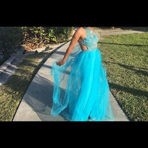 Colors Dress Custom Made ( blue )